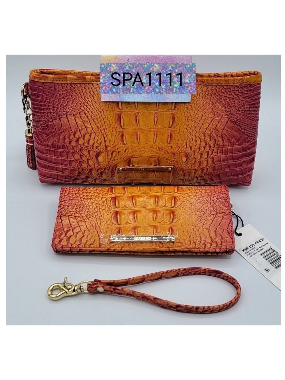Brahmin Passion Fruit Kayla Clutch & Ady Wallet NEW